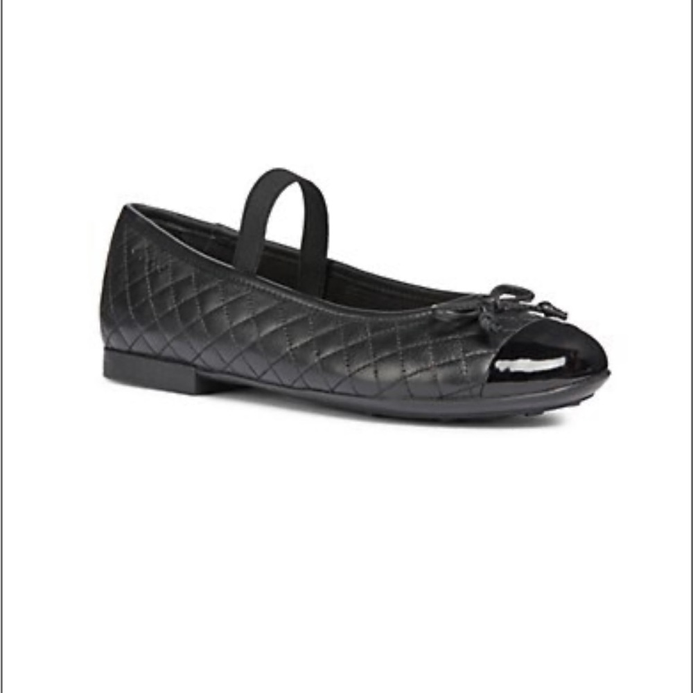 New Geox Girl's Plie Leather Quilted Flats size 3.5